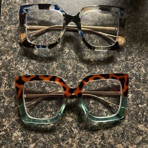 Stylish Square Frame Glasses Set